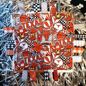 Game Day UT longhorn raggy taggie lovie for babies and/or special needs children